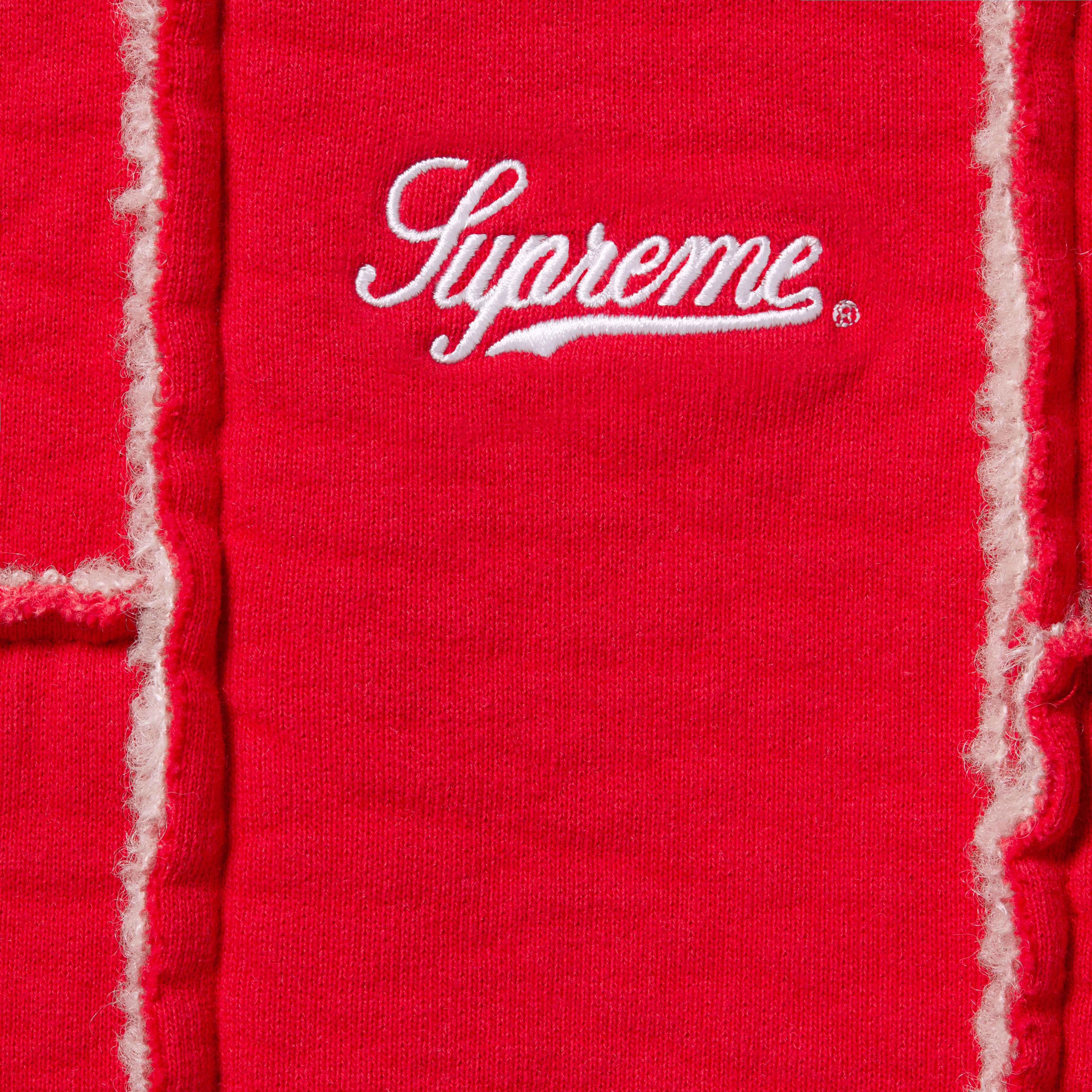Faux Shearling Zip Up Hooded Sweatshirt view 5